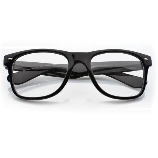 Klasyczne okulary zerówki czarne Nerdy Kujonki  NR-11